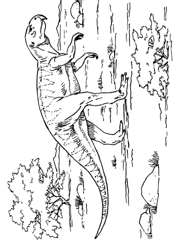 Psittacosaurus Ceratopsian Dinosaur Coloring Page